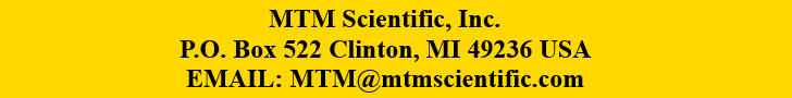 MTM Scientific, Inc. contact details and copyright.