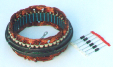 The Alternator Conversion Kit includes a stator and diodes.