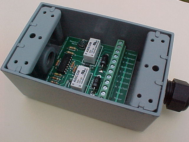 The Solar Tracker 2 circuit board mounts inside a junction box