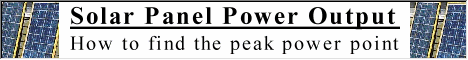 Measuring peak power point of solar panels