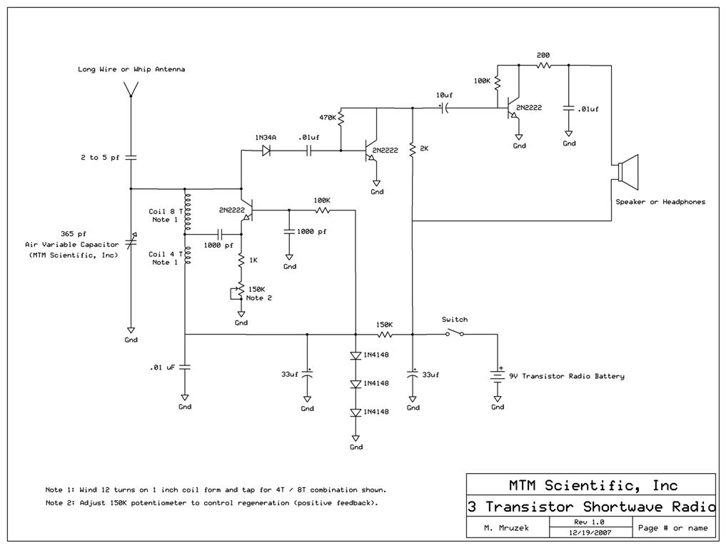 Circuit Diagram Of Transistor Radio Receiver | Online ...